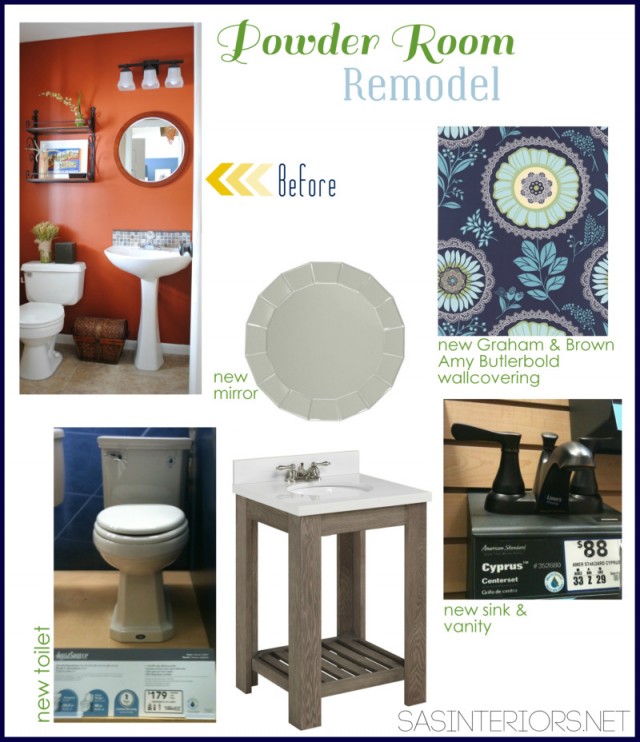 Powder Room Makeover Phase 1: Tutorial on how to remove an existing toilet and pedestal sink. It's not as difficult as it may seem. Pin NOW, check out later. @Jenna_Burger, WWW.JENNABURGER.COM #powderroomremodel