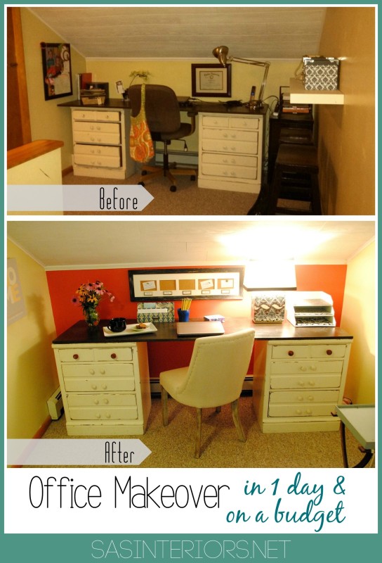 Office Makeover in one day + on a budget