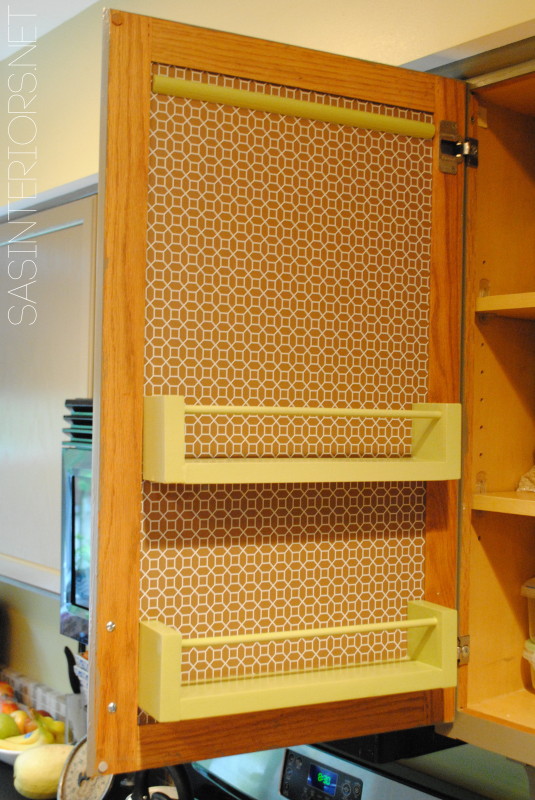 Kitchen Organization: Ideas for storage on the inside of the kitchen cabinets by @Jenna_Burger,WWW.JENNABURGER.COM