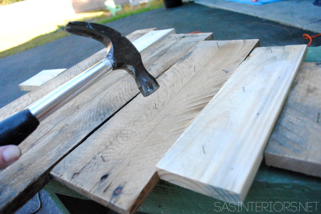 Christmas Countdown Calendar using pallets and scraps of leftover wood.  Created by @Jenna_Burger, www.sasinteriors.net