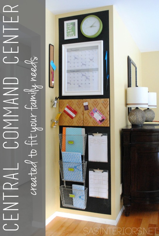 Family Central Command Center - Design it to fit your family needs! Created by @Jenna_Burger, WWW.JENNABURGER.COM. Featured in Better Homes and Gardens "I Did It"