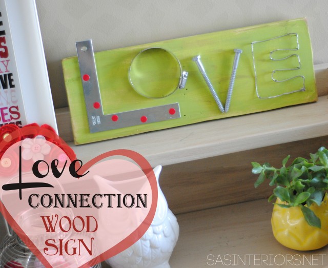 Valentines Love Connection Wood Sign created by @Jenna_Burger, WWW.JENNABURGER.COM
