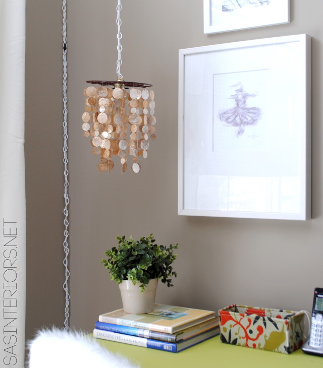Let there be light: How-To turn a pendant into a light fixture; Tutorial by @Jenna_Burger, WWW.JENNABURGER.COM