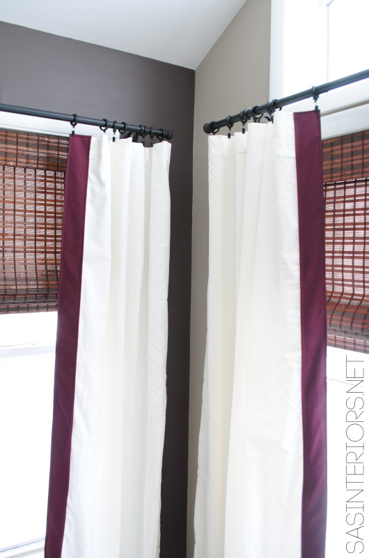 Add a leading edge to customize any store bought window curtain panel - Tutorial by @Jenna_Burger, www.sasinteriors.net