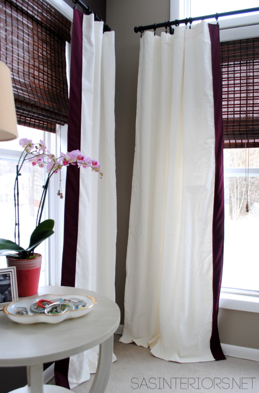 Add a leading edge to customize any store bought window curtain panel - Tutorial by @Jenna_Burger, WWW.JENNABURGER.COM