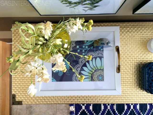 DIY: Frame Turned Tray; perfect for tabletop Spring vignette. So easy + affordable!