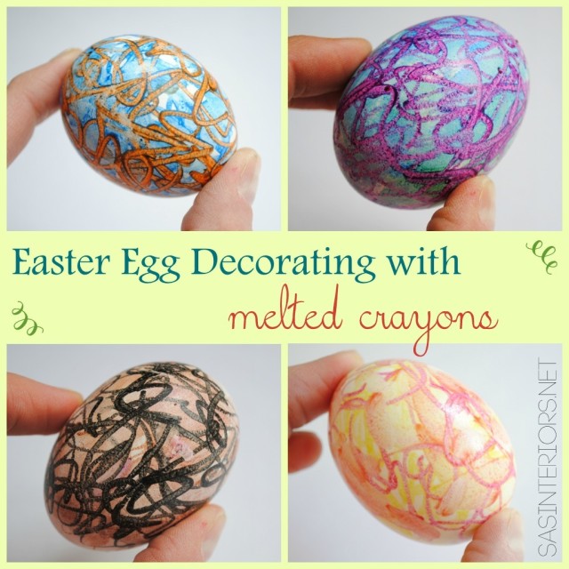 Create colorful EASTER EGGS using Melted Crayons. It's easy to do + KIDS will LOVE it. Read the tutorial now or Pin for Later!