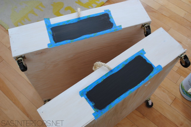 DIY Tutorial for a Rolling Underbed Wood Storage Cart! The perfect solution for holding toys + stuff. Less than $10 to make compared to $40+ to buy!