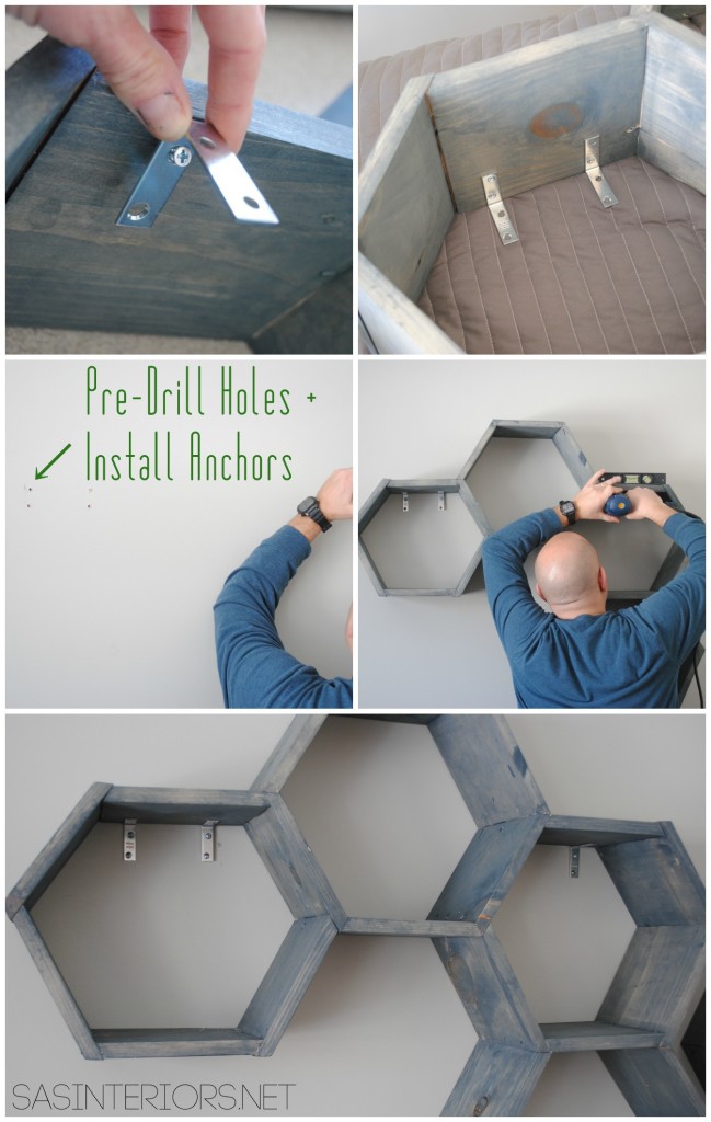 {DIY Tutorial} How-To Make Wood Honeycomb Shelves. Why spend hundreds, when you can make them yourself! These shelves complete the look of the room. So many great projects in this kids room makeover.