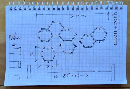 Design 2 for honeycomb shelves