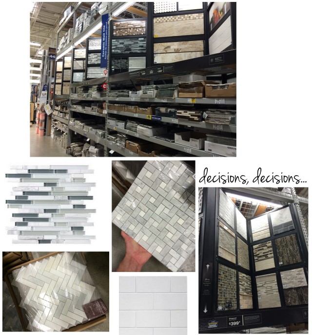 Walking the aisles of Lowe's searching for the right tile