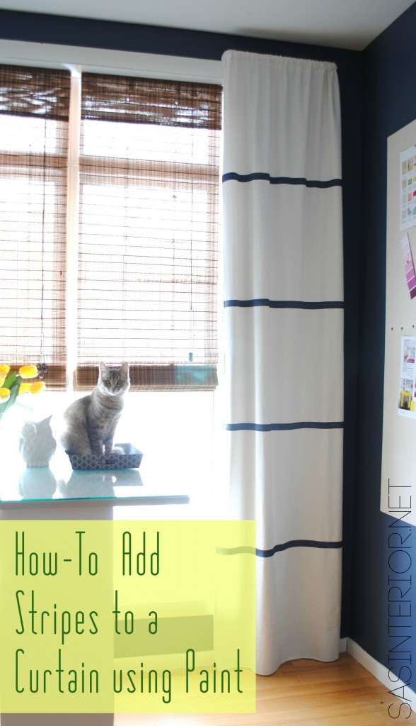 DIY: Tutorial on how-to add stripes using wall paint; Designer look for less by @Jenna_Burger, sasinteriors.net