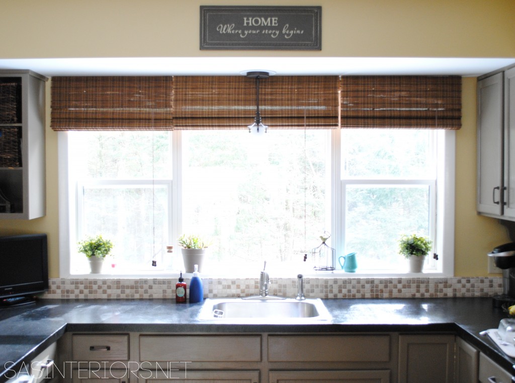 Kitchen Window Revamp - A simple upgrade for a large kitchen window via @Jenna_Burger, sasinteriors.net