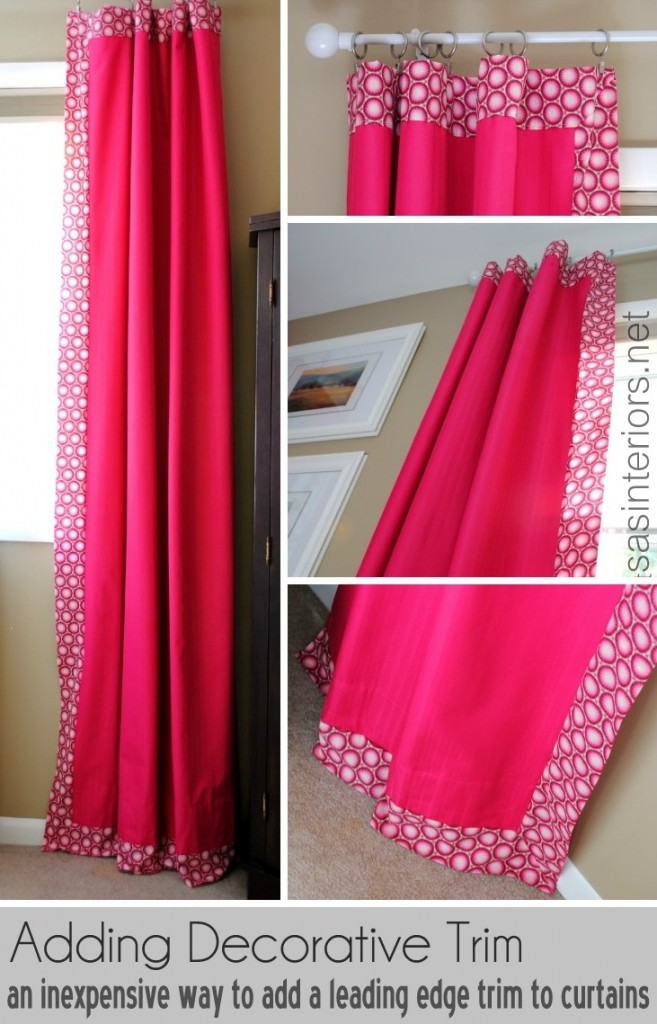 DIY Tutorial on How-To Add a Leading Edge to a Curtain Panel by @Jenna_Burger, sasinteriors.net