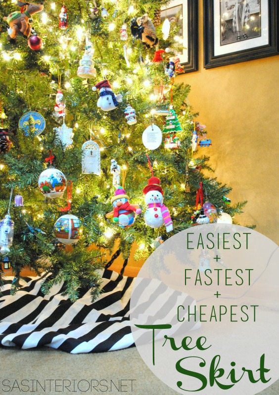 The Easiest + Fastest + Cheapest Tree Skirt EVER!