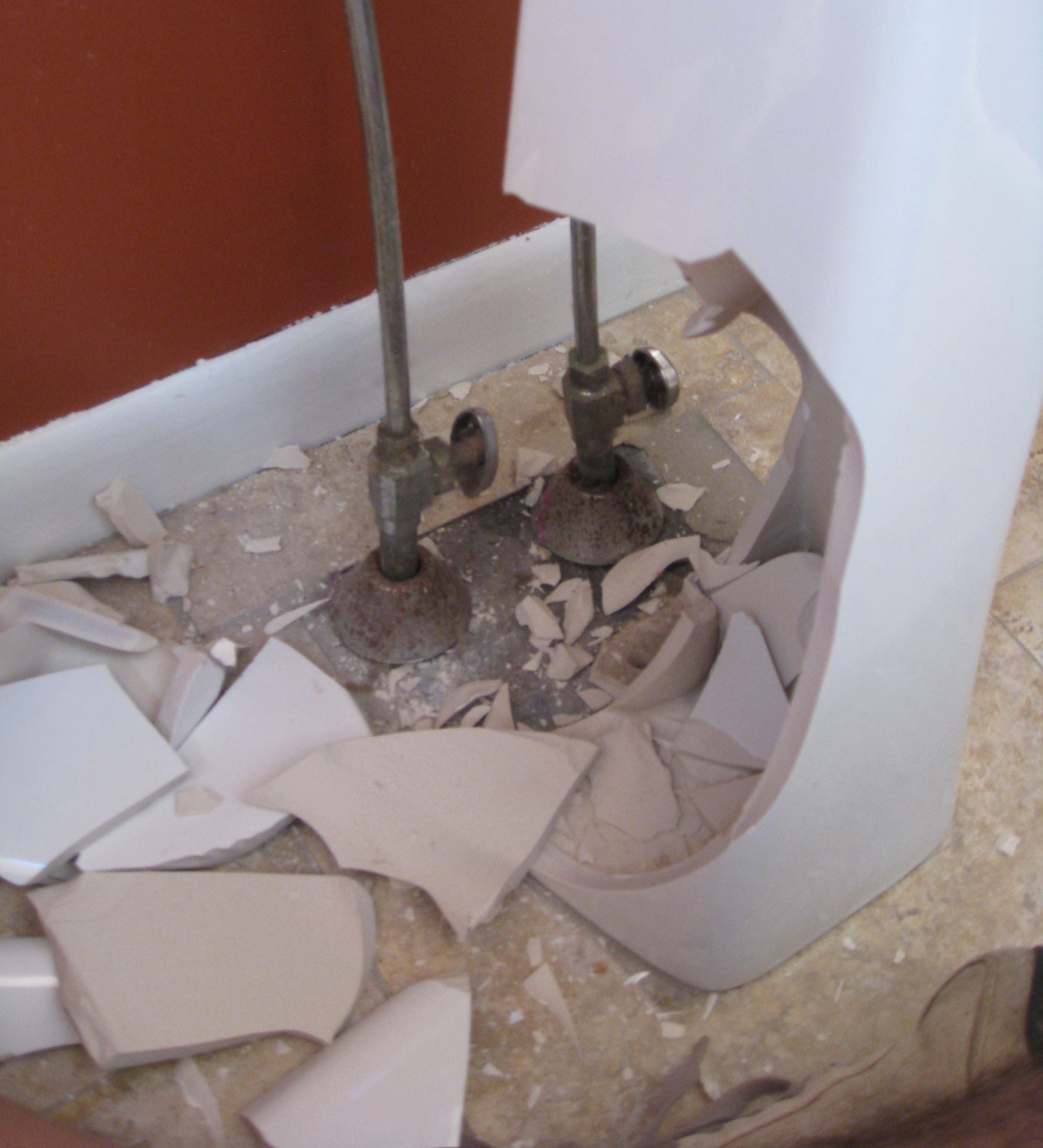 Powder Room Remodel Phase 1 Removing, How To Remove A Pedestal Vanity