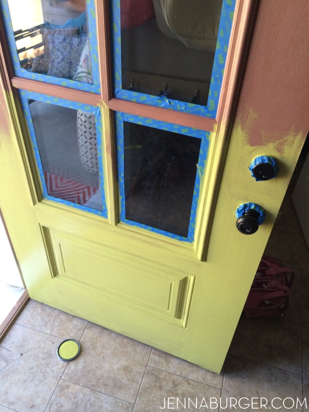 New paint color on the front door: Valspar Crushed Oregano