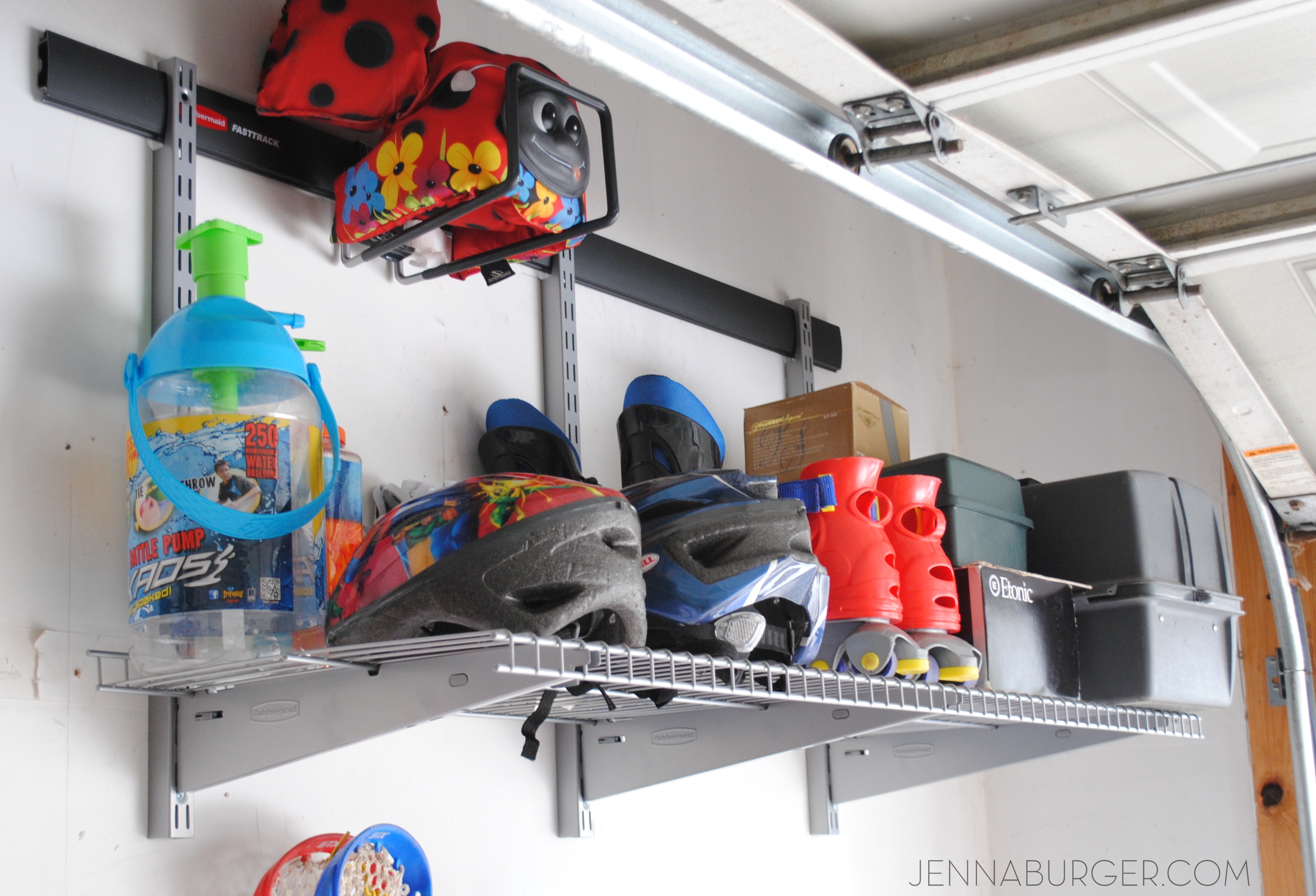 Getting Organized In The Garage Ideas, Fast Track Shelving
