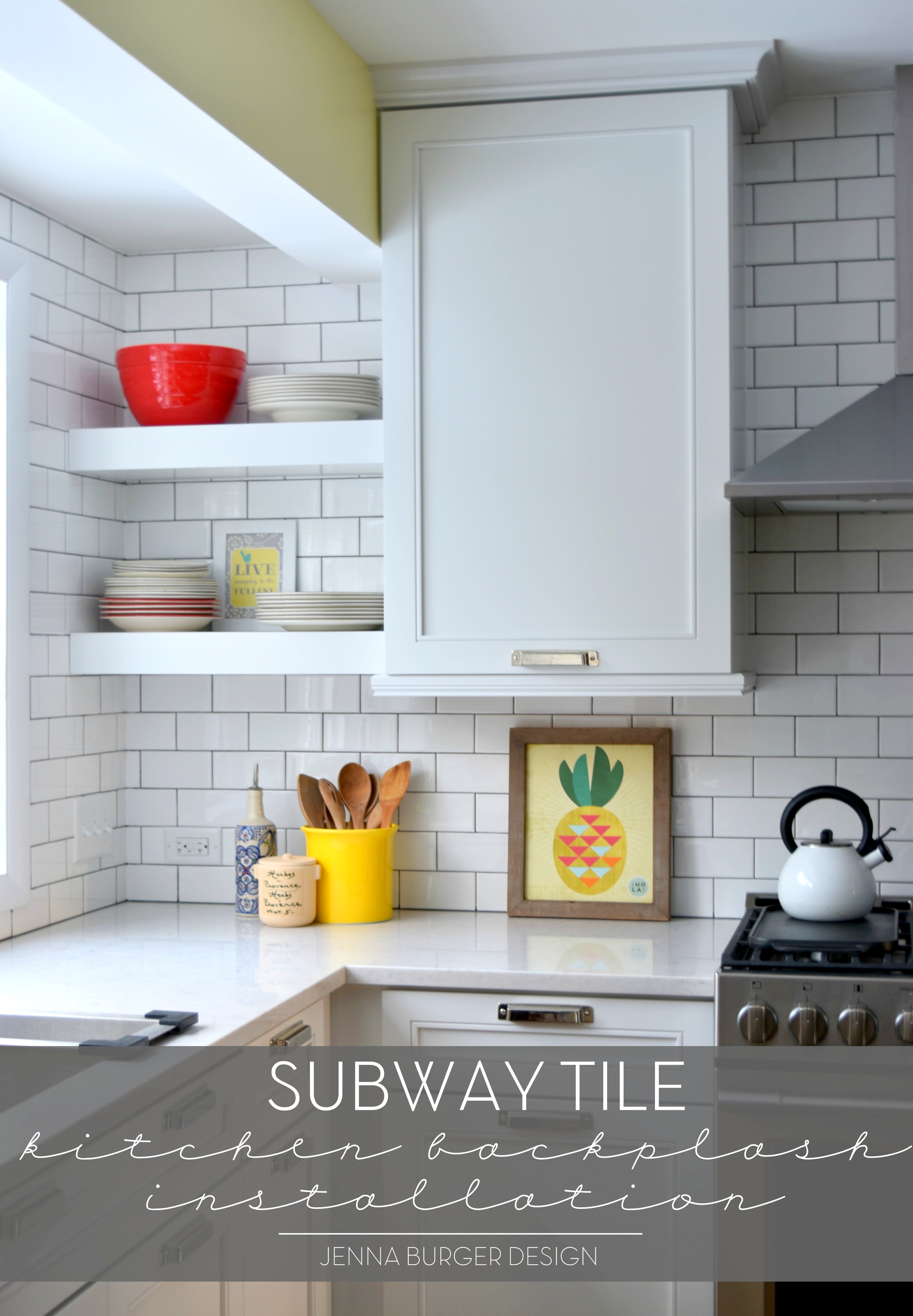 Subway Tile Kitchen Backsplash, White Subway Tile Kitchen