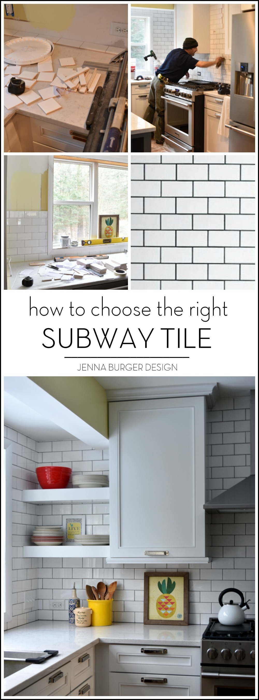 Subway Tile Kitchen Backsplash, Size Of Subway Tile