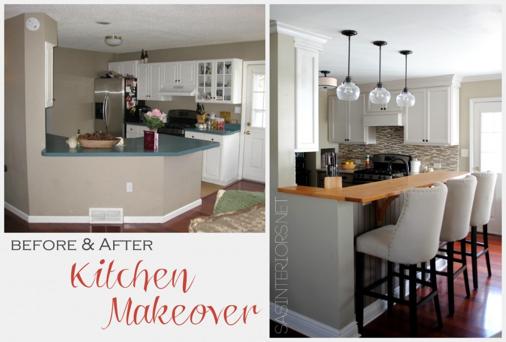 Before and After Kitchen Makeover by @Jenna_Burger, SASinteriors.net