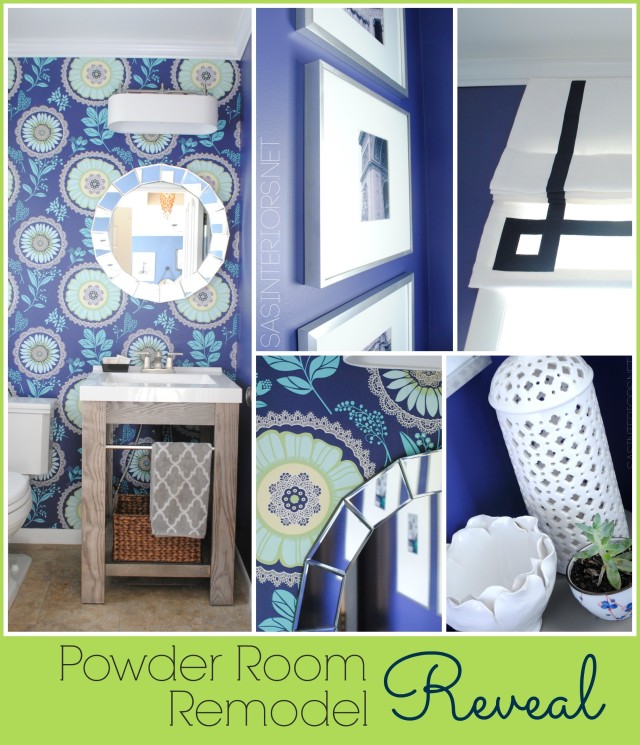 Powder Room Remodel {REVEAL} #powderroomremodel