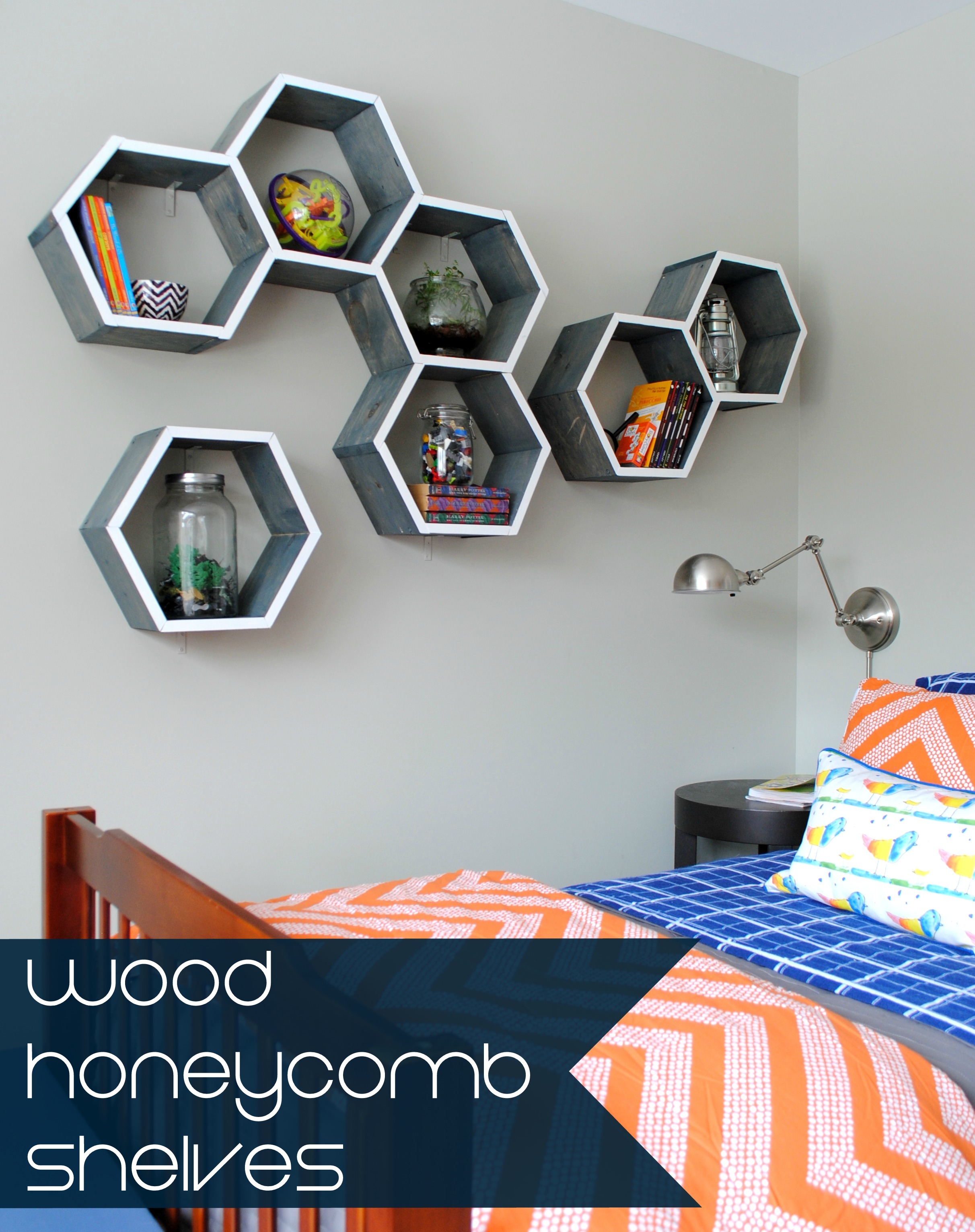 Diy Wood Honeycomb Shelves Jenna, How To Make Honeycomb Shelves In Minecraft