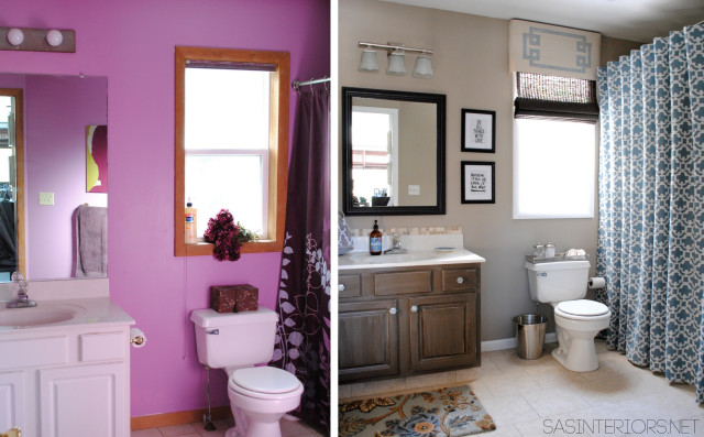 Master Bathroom before & after