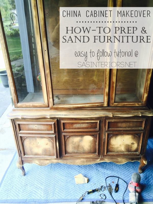 China Cabinet Makeover: How-To Prep and Sand Wood Furniture {easy to follow tutorial - multiple blog posts to explain how easy it is}