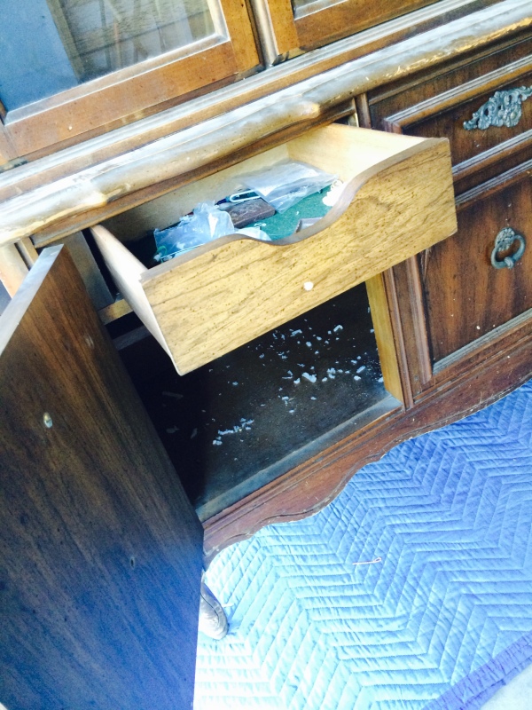 Craigslist China Cabinet - Before the makeover