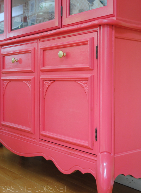 Styling Tips: Adding unique, one-of-a-kind details to the finish the china cabinet makeover!