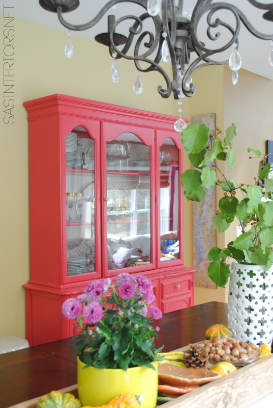 Adding unique, one-of-a-kind details to the finish the china cabinet makeover!