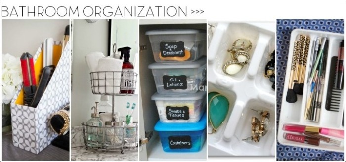 15 + Organizational Ideas for the BATHROOM: Tips + Tricks to help organize every nook & cranny of the bathroom!