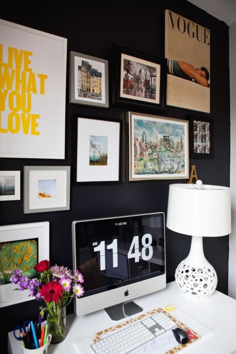 Black is bold.  Black is neutral.  HOW TO MAKE BLACK WALLS WORK in every space of the home.  Inspirational round up by Jenna Burger Design, www.jennaburger.com