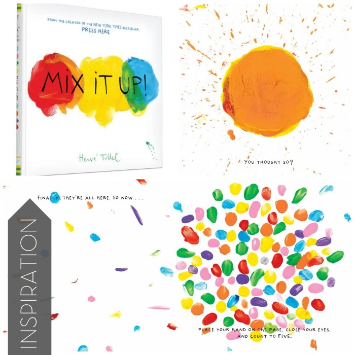 DIY: KIDS fingerpaint art - inspired by the book Mix It Up, fingerpaint wall art can easily be created by kids