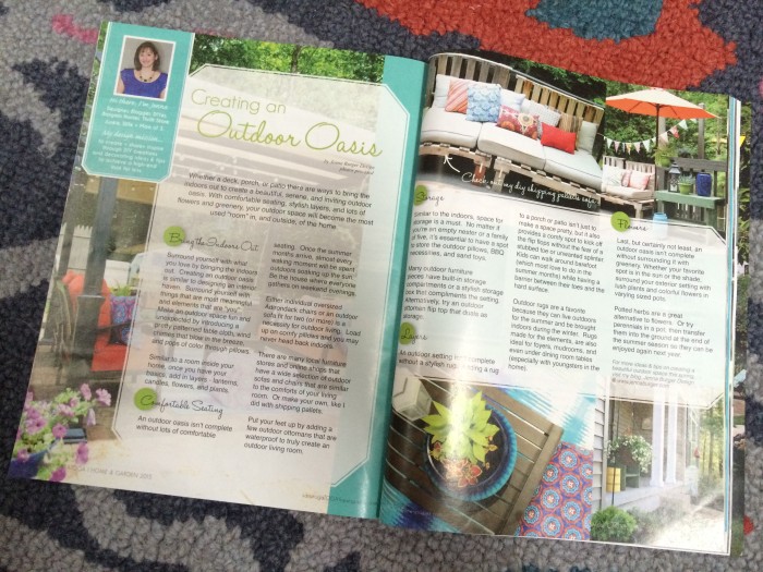 Simply Saratoga magazine featuring an article on Creating an Outdoor Oasis