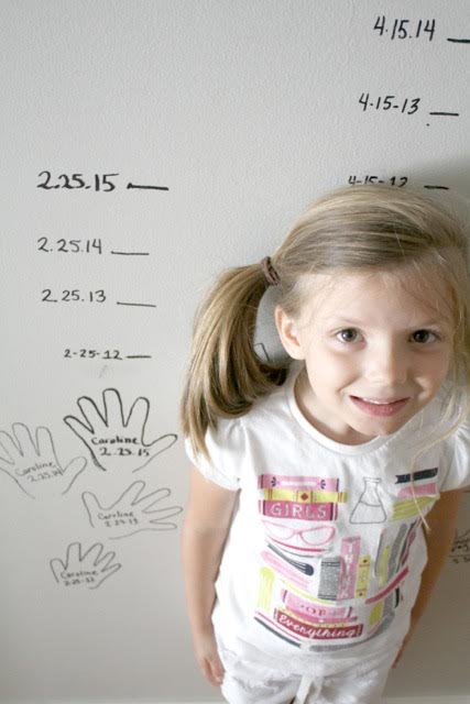 Growth Chart in the home of Emily Clark
