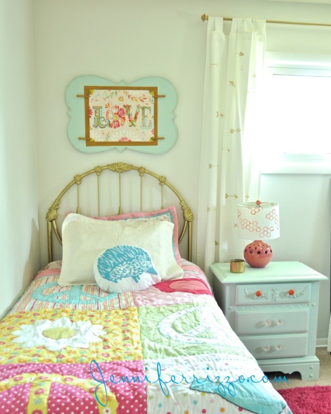 Girls bedroom makeover by Jennifer Rizzo