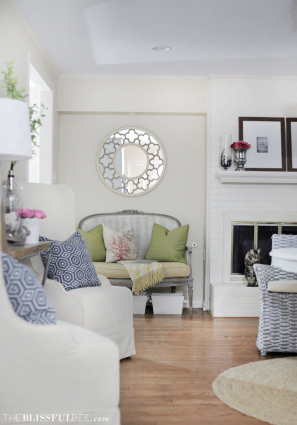 Chic + Soft living room by Amy @ The Blissful Bee