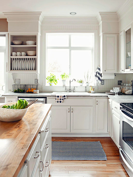 Wonderful White Kitchens + How To Decorate them so they're anything but VANILLA! White Kitchen Round-up @ www.jennaburger.com