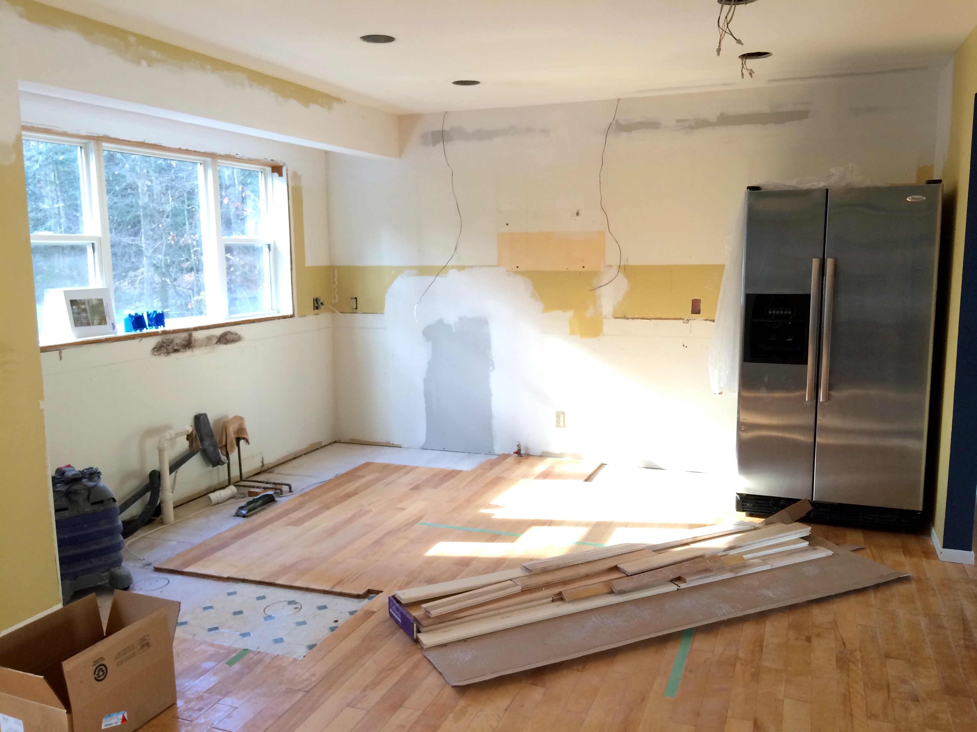 Staining Hardwood Floors, Installing Hardwood Floors In Existing Kitchen