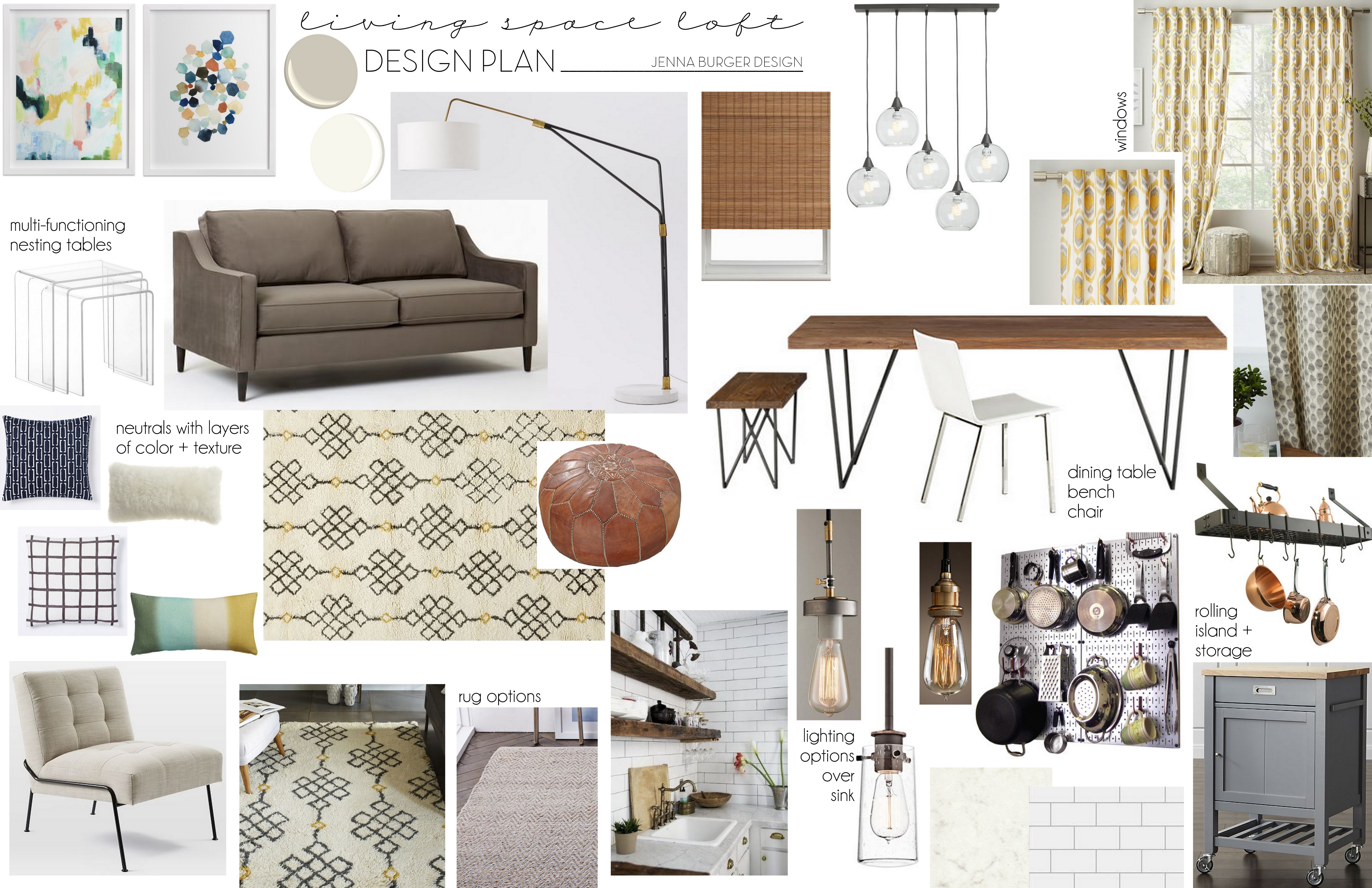Creating an Interior Design Plan + Mood Board - Jenna Burger Design LLC