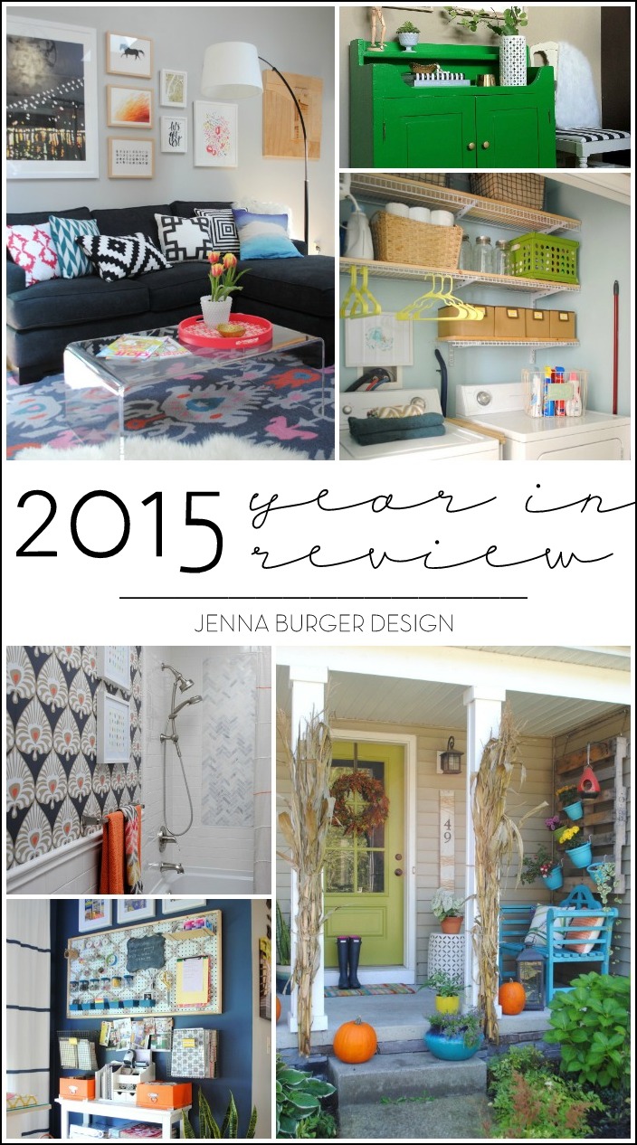 2015 Year in Review of Jenna Burger Design. Filled with Top Posts + great DIY projects, www.JennaBurger.com