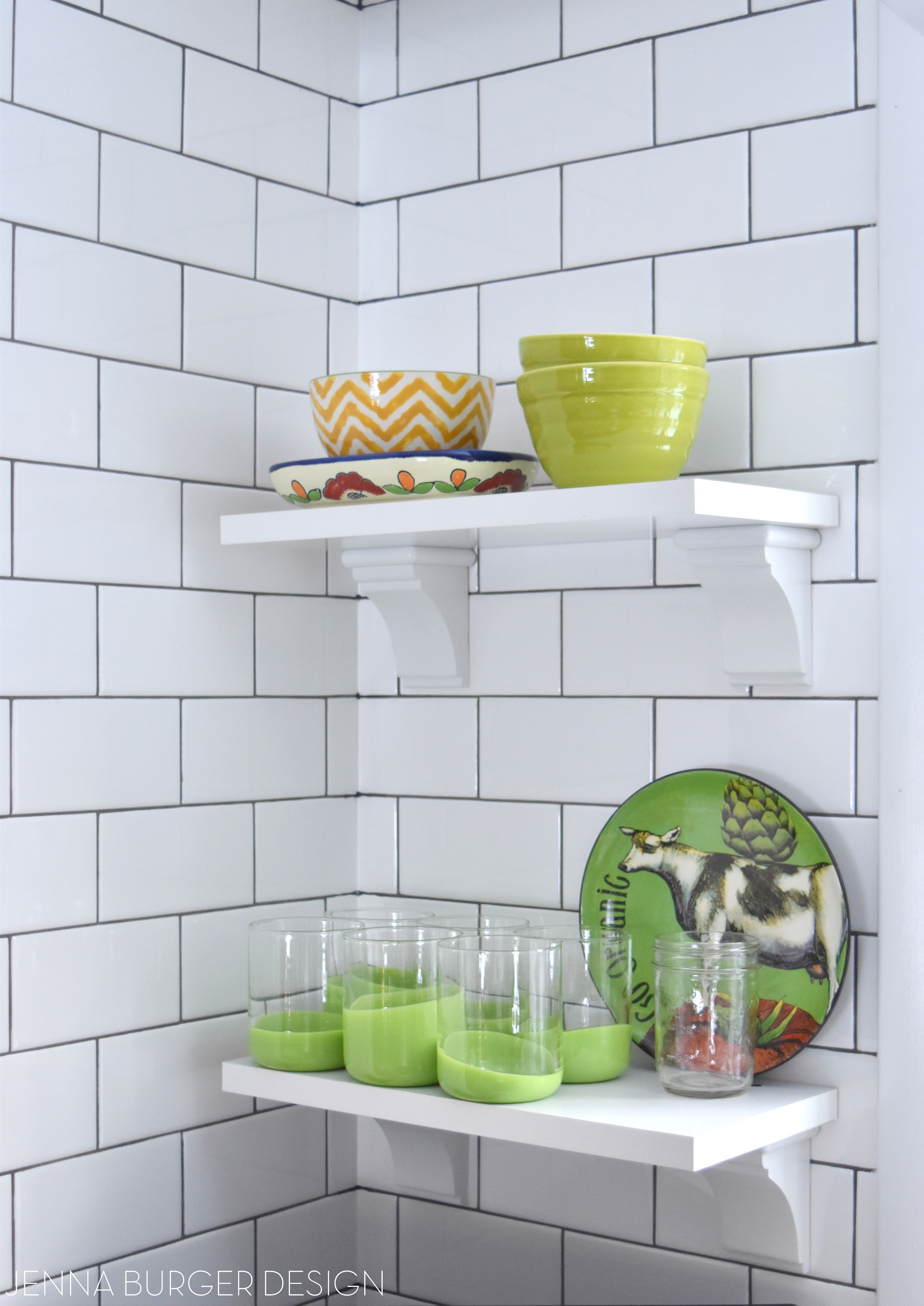 Subway Tile Kitchen Backsplash Installation - Jenna Burger Design LLC